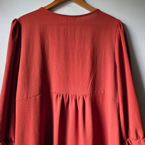 EUC LIKE NEW BEESON RIVER RUST ANIMAL PRINT MIX LONGSLEEVES SHORT DRESS 2XL PLUS - Picture 9 of 14